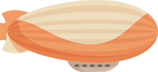 Orange and beige zeppelin flying in the air © nsit0108