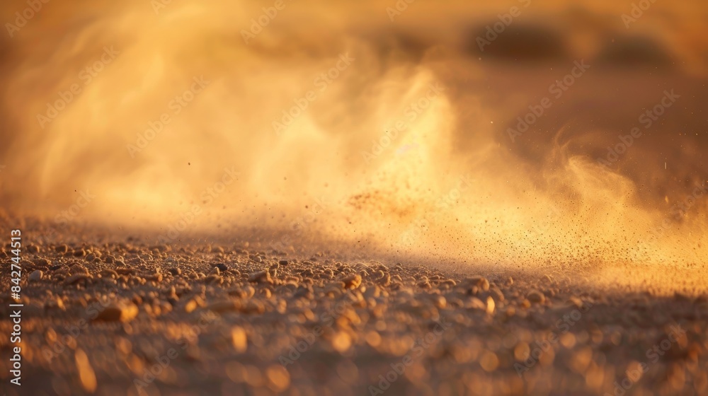 Canvas Prints mesmerizing patterns created by a dust devil as it gracefully glides across the desert.