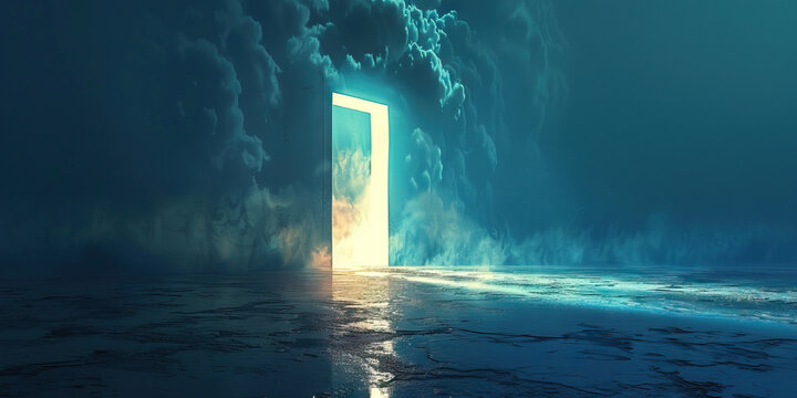 Peak Performance Portal: Abstract portal or gateway symbolizing reaching new heights and milestones