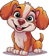 Obraz premium Cute dogs border set. Funny dog best friends. Happy friendship day. Vector illustration isolated on white background.