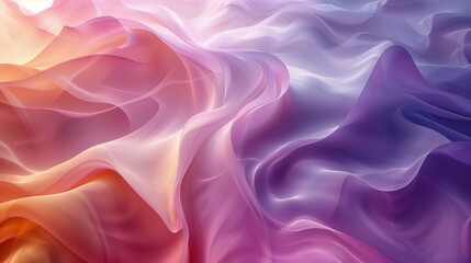 Obraz premium Soft and Dreamy Abstract Wavy Fabric in Pastel Colors 
