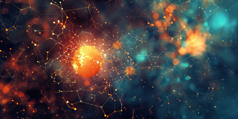 Success Catalyst: Abstract chemical reaction symbolizing the catalyst for success and progress