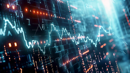 Fototapeta premium Stock Market Crash Concept with Falling Graph