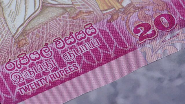 20 Sri Lankan rupees national currency money legal tender bill central bank 7