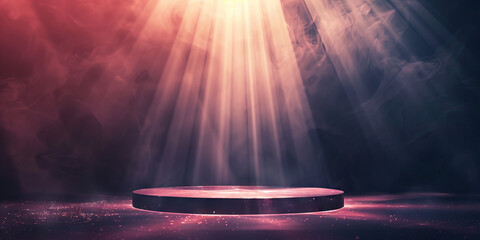 Elite Performer: Abstract representation of a podium with a spotlight, highlighting exceptional performance and achievement.