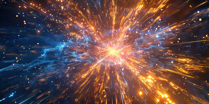 Stellar Contributor: Abstract depiction of a starburst radiating energy and impact, symbolizing outstanding contributions