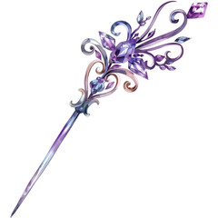 hand drawn illustration of a feather