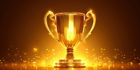 Golden Standard: Abstract golden trophy or medal symbolizing excellence and recognition for outstanding work.