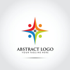 Abstract Logo Template. Vector Illustrator