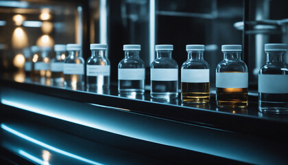 Glass jars in the laboratory