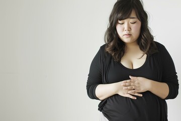 痩せたいのにダイエットに失敗してまた太ったことに悩む肥満女性