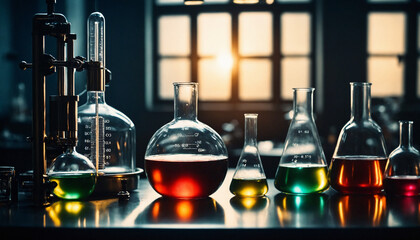 Study of colored liquids in the laboratory