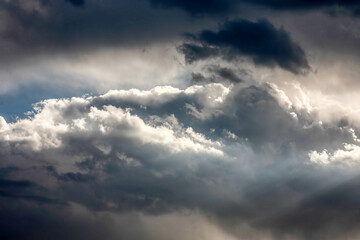 Fototapeta premium colorful dramatic sky with cloud at sunset.