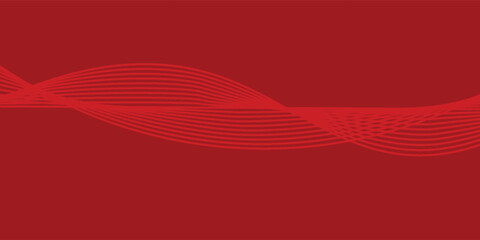 Abstract background of wavy lines in red colors