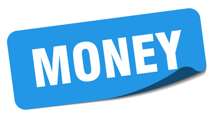 money sticker. money label