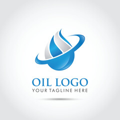 Oil Logo Template. Vector Illustration