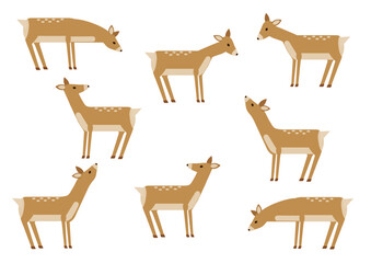 かわいい鹿のイラストセット