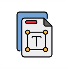 Typography vector icon