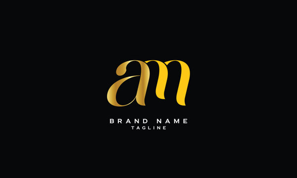 ANM, AMN, NAM, NMA, MNA, MAN, AN, NA, AM, MA, Abstract initial monogram letter alphabet logo design
