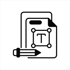 Typography vector icon