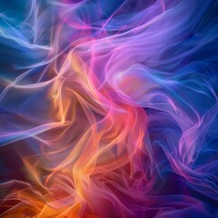 Obraz premium dynamic rainbow website banner with fluid shapes, close up, tech theme, ethereal, double exposure, digital backdrop