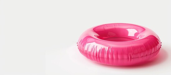 Inflatable Pink Circle Stand Out on a White Background