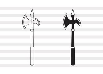 Axes SVG, Axe Silhouette, Wood Cutter Svg, Weapon Svg, Axe Bundle, P0057