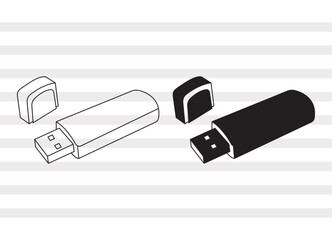 USB Flash Drive SVG, USB Drive Silhouette, USB Storage Svg, Pen Drive Svg, USB Drive Bundle, P0061