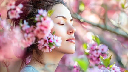 Fototapeta premium Peace of mind blossoms when worries are released.