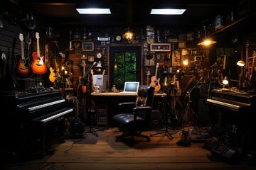 Photography studio with versatile equipment and scenarios., generative IA