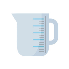 Measuring jug icon, measuring cup vector illustration, flat design style