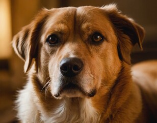 A loyal dalmatian sitting attentively by its owner's side in a busy park
