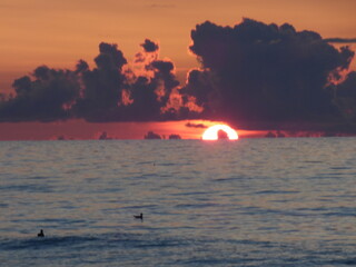 Sunset over the Polish sea © Bartek