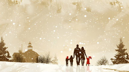 family celebrating Christmas