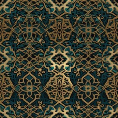 Seamless pattern in authentic Arabian style.