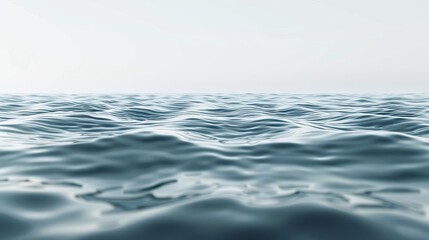 Naklejka premium clean water texture with realistic surface overlay gentle ripples and light reflections white background