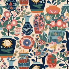 Floral seamless pattern, flower pattern, background.