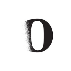 Alphabet Line Art Illustration Flat Design