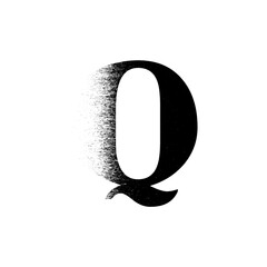 Alphabet Line Art Illustration Flat Design