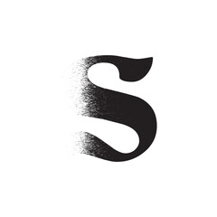 Alphabet Line Art Illustration Flat Design