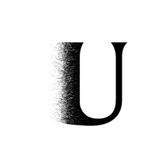 Alphabet Line Art Illustration Flat Design