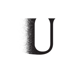 Alphabet Line Art Illustration Flat Design