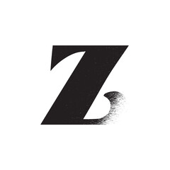 Alphabet Line Art Illustration Flat Design