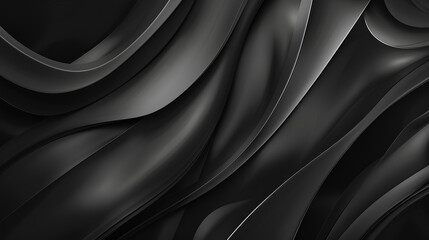Fototapeta premium Black abstract background vector presentation design, black wave pattern with elegant lines for modern and luxury concept.