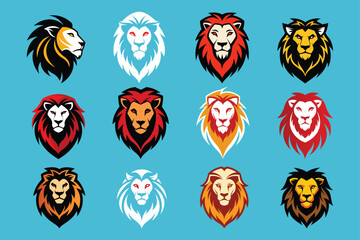 Lion head logo vector