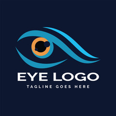 Obraz premium eye logo design icon vector