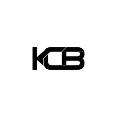 kcb typography letter monogram logo design