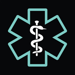 medical health logo design icon vector
