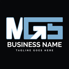 mgs latter logo design icon 