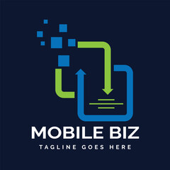 mobile logo design icon vector